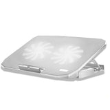 Adjustable Dual Fan Laptop Cooling Stand - Ivory-1915197835092037639