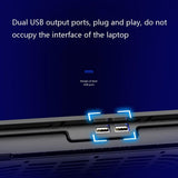 Adjustable Dual Fan Laptop Cooling Stand - Ivory-1915197835092037637