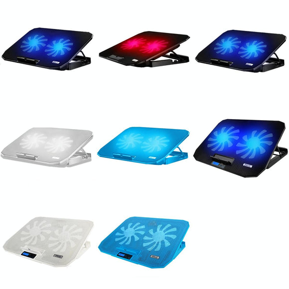 Sea Blue Dual Fan Laptop Cooling Stand - Adjustable-1915197646180585473