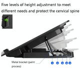 Sea Blue Dual Fan Laptop Cooling Stand - Adjustable-1915197646180585475
