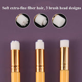 6-Piece Soft Nasal Washing Brush For Blackhead Removal And Deep Cleansing - Flat Head White Gold-1915198362873892868