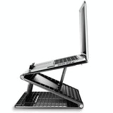 Portable Laptop Stand - Adjustable Height Foldable Heat Dissipation - Elegant Black-1915196830195519488