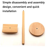 Solid Wood Desktop Headset Display Stand - Elegant Design-1915197796844179461