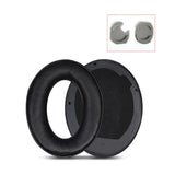 2 Leather Headset Earmuffs For Sony 1000Xm4 - Black Protein Skin No Snap-1915197992323911680