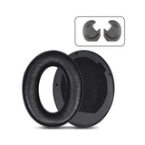 2 Leather Headset Earmuffs For Sony 1000Xm4 - Black Lambskin-1915197831459770374