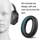 2 Leather Headset Earmuffs For Sony 1000Xm4 - Black Lambskin-1915197831459770370