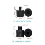 10-Piece Screw Adapter 3 / 8 Female To 1 / 4 Male - Black-1915198317164367874