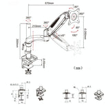 Adjustable Desktop Monitor Stand - Rotating-1915198306934460418