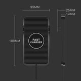 2-In-1 Non-Slip Wireless Charger For C7 Car Navigation - Black-1915196967961628674