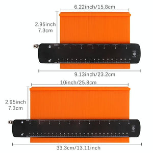Metal Profile Contour Utensils Set With 10 Ruler Straight Edge Pencil And Screwdriver - Locking Feature-1915197636621766657