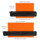 Metal Profile Contour Utensils Set With 10 Ruler Straight Edge Pencil And Screwdriver - Locking Feature-1915197636621766657