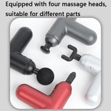 Red Mini Vibrating Fascia Massage Gun - Button Type-1915197810286923779