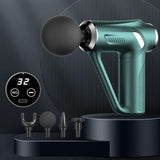 Electric Triangular Fascia Massage Gun - Green Lcd-1915196520576192512