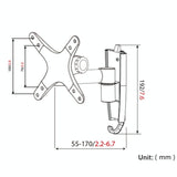 Quick Release Wall Mount For Computer Monitor - Silver Gray-1915196816907964418