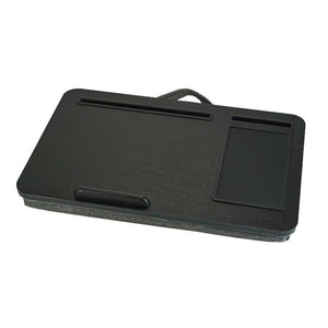 Black Wood Multifunctional Lazy Desk - Compact Design-1915196693373128705