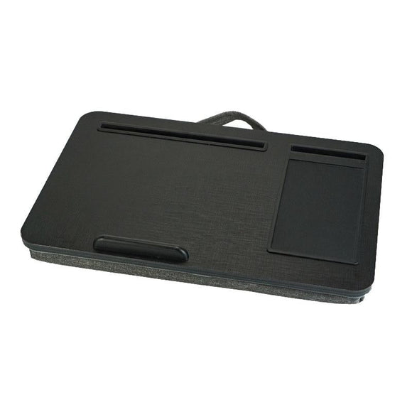 Black Wood Multifunctional Lazy Desk - Compact Design-1915196693373128705