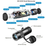 Closest Focus Monocular For Smartphones - 6X Optics Lens - 0.3M - Black-1915196922067554309