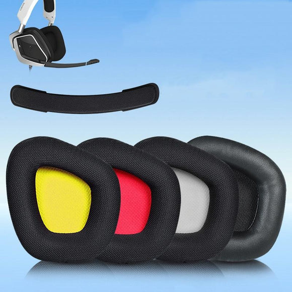 Black Ice Leather Earpads For Corsair Void Pro Elite - 2 Pack-1915197169732816897