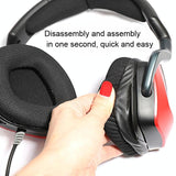 Black Lamb Leather Earpads For Corsair Void Pro Elite - Set Of 2-1915197266432495619