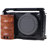 Wooden Handle Alloy Rabbit Cage For Sony Zv-E10 Camera - Black-1915196966673977349