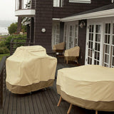 Waterproof Bbq Cover With Sundry Bag - Oxford Cloth 178X61X122Cm Beige-1915196661475446788