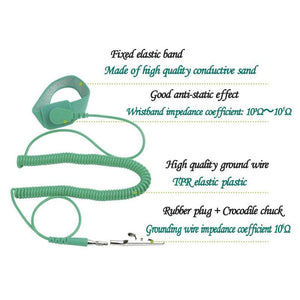 Anti-Static Wrist Strap With Tpr Elastic Material - 3M Length-1915197117622784001