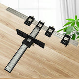 Woodworking Punch Locator For Cabinet Doors - Black Handle Set-1915197443054637061