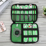 Portable Multifunctional U Disk Storage Bag For Mobile Phone Accessories - Peacock Green-1915197026597998597