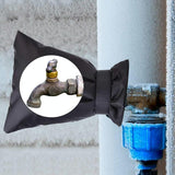 Outdoor Faucet Frost Protection Cover - Oxford Cloth Hook And Loop Fastener Black-1915196823031648256