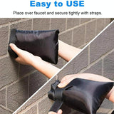 Outdoor Faucet Frost Protection Cover - Oxford Cloth Hook And Loop Fastener Black-1915196823031648262