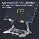 Aluminum Laptop Cooling Stand With 4 Fans-1915198421363462148