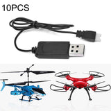 10-Pack Usb Charging Cable For Drone - 3.7V 350Mah Air-To-Air Plug No Protection-1915196866404945920