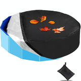 82X30Cm Foldable Sunscreen Pool Cover - Dustproof Round Black & Silver-1915198353050832897
