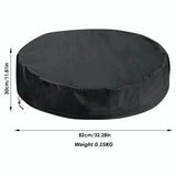 82X30Cm Foldable Sunscreen Pool Cover - Dustproof Round Black & Silver-1915198353050832898