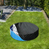 82X30Cm Foldable Sunscreen Pool Cover - Dustproof Round Black & Silver-1915198353050832896