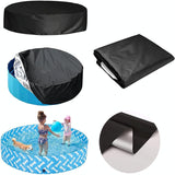 Round Foldable Pool Cover - Dustproof & Sunscreen - 122X30Cm - Black / Silver-1915197851705675780