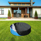 Round Foldable Pool Cover - Dustproof & Sunscreen - 122X30Cm - Black / Silver-1915197851705675781