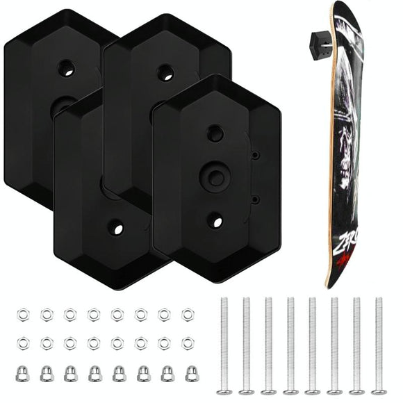 Skateboard Deck Display & Storage Stand - Wall Mount Black-1922443401932967937