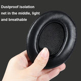 2-Pack Breathable Headphone Earmuffs For Sennheiser Momentum 3 - Gold Lambskin With Buckle-1922443446459699203