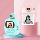 Blue Cartoon Kids Digital Camera With Rotating Lens - 16G Hd Print-1915197650756571137