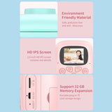 Blue Cartoon Kids Digital Camera With Rotating Lens - 16G Hd Print-1915197650756571140