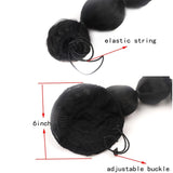 Long Drawstring Shaggy Bubble Ponytail Wig - Bug-1915197171477647363