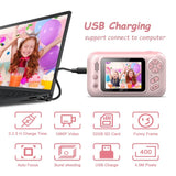 Kids' 2.4 Hd Reversible Camera With 8Gb Memory Card & Reader - Pink-1915197648839774210