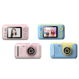 Kids Hd Reversible Camera - 2.4 Inch 8G Memory Card Card Reader - Yellow / Blue-1915197276431716353