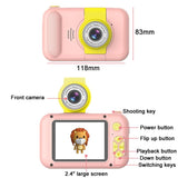 Reversible Mini Hd Child Camera With 8G Card Reader - Blue-1915197626119229442