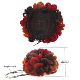 Shaggy Drawstring Dreadlock Bun - Natural Black-1915198325741719555