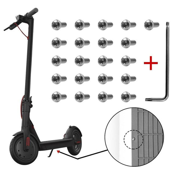 21-Piece Battery Compartment Screws Set For Xiaomi Mijia M365 Pro - White-1915197148899708929