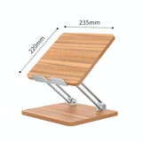 Adjustable Wooden Laptop Stand - Darkwood-1915196936886030338