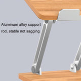 Adjustable Wooden Laptop Stand - Darkwood-1915196936886030341