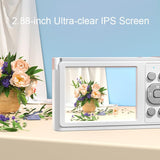 4K 8X Optical Zoom Telescopic Lens Digital Camera With Card Reader & 16G - White-1915197260329783300